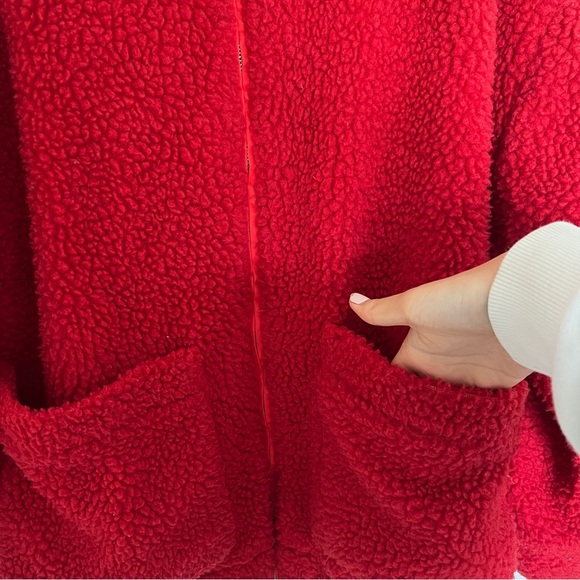 I AM GIA Red Pixie Teddy Coat - Picture 5 of 7
